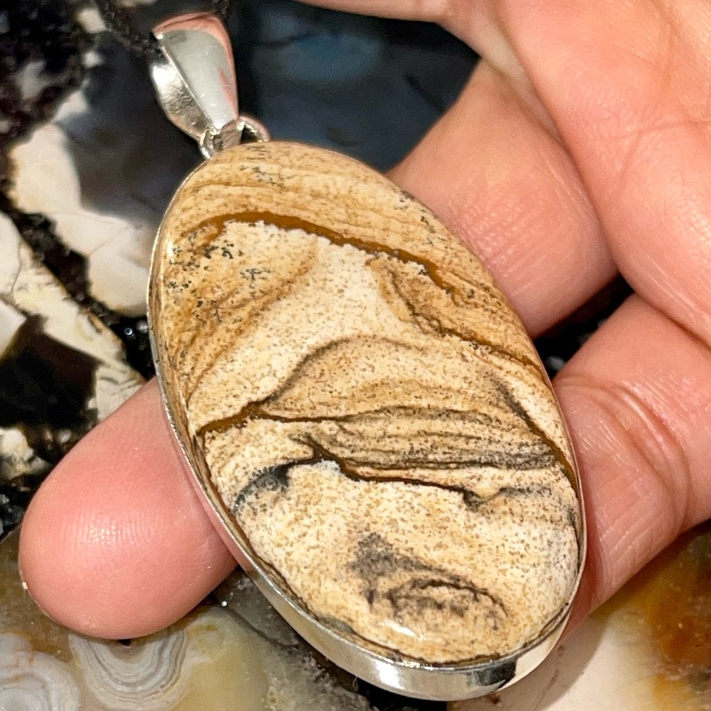 Picture Jasper Pendant 2 1/2”